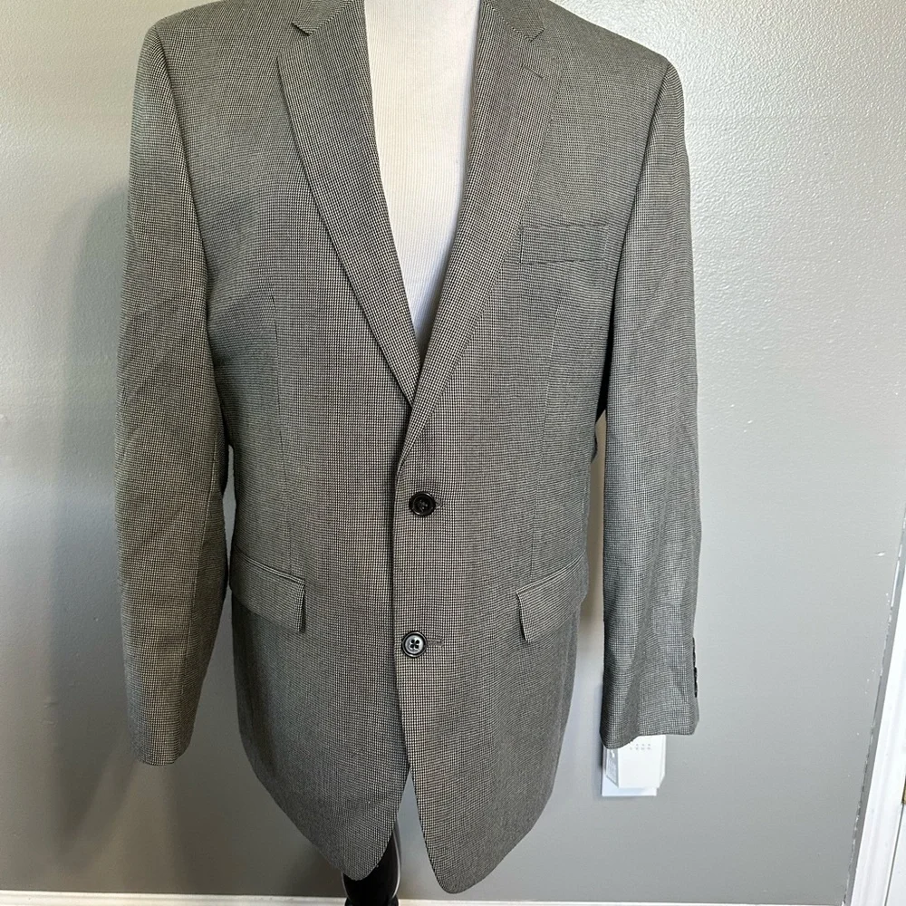 Ralph Lauren‎ blade sports coat size 42R  2 button front, black and gray plaid